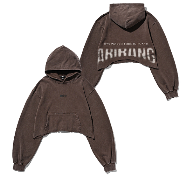BTS [ARIRANG] CROP HOODIE [TOKYO ORIGINAL] BROWN